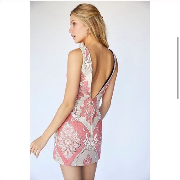 For Love & Lemons FL&L Free People Brocade tapestry Mini Dress - Picture 2 of 4